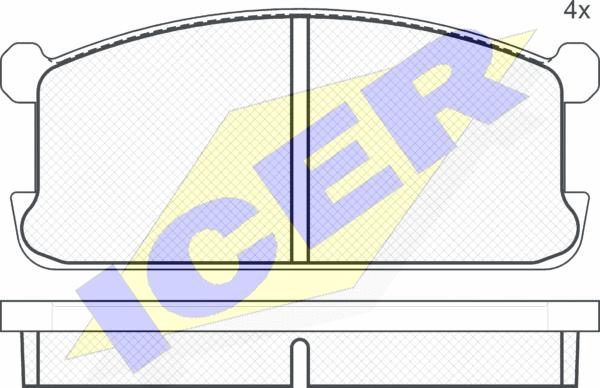 Icer 180286 - Kit de plaquettes de frein, frein à disque cwaw.fr