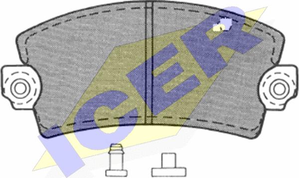 Icer 180282 - Kit de plaquettes de frein, frein à disque cwaw.fr