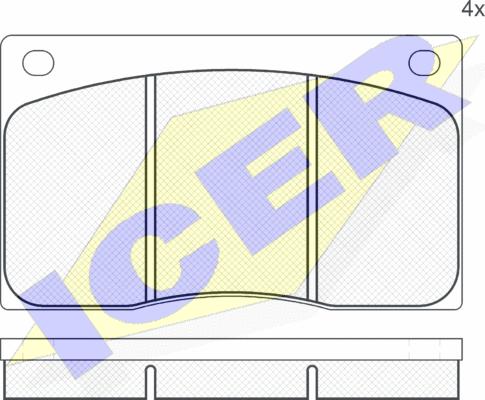 Icer 180234 - Kit de plaquettes de frein, frein à disque cwaw.fr