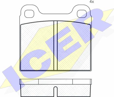 Icer 180221 - Kit de plaquettes de frein, frein à disque cwaw.fr