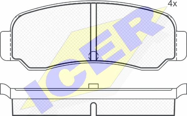 Icer 180274 - Kit de plaquettes de frein, frein à disque cwaw.fr