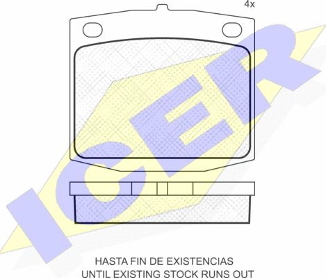 Icer 180271 - Kit de plaquettes de frein, frein à disque cwaw.fr