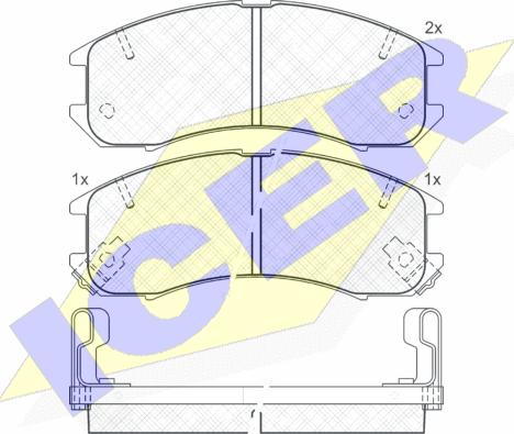 Icer 180795 - Kit de plaquettes de frein, frein à disque cwaw.fr