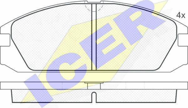 Icer 180749 - Kit de plaquettes de frein, frein à disque cwaw.fr