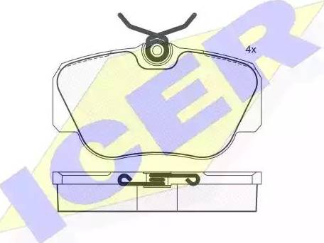 Icer 180745 - Kit de plaquettes de frein, frein à disque cwaw.fr