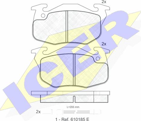 Icer 180746 - Kit de plaquettes de frein, frein à disque cwaw.fr