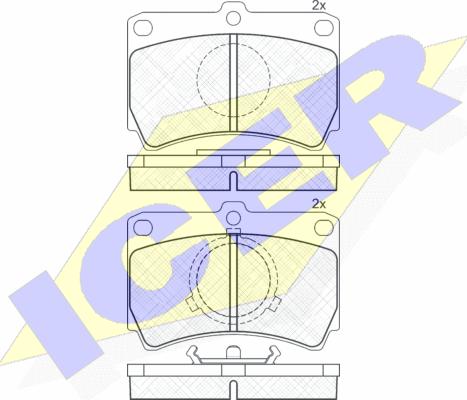 Icer 180756 - Kit de plaquettes de frein, frein à disque cwaw.fr