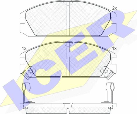 Icer 180750 - Kit de plaquettes de frein, frein à disque cwaw.fr