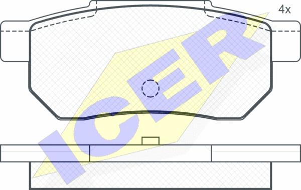 Icer 180751 - Kit de plaquettes de frein, frein à disque cwaw.fr