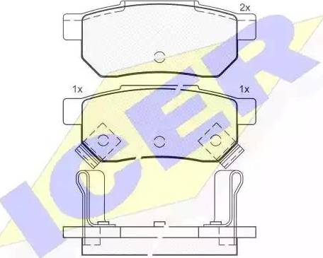 Icer 18 0753 - Kit de plaquettes de frein, frein à disque cwaw.fr