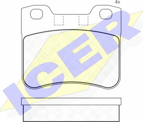 Icer 180788-204 - Kit de plaquettes de frein, frein à disque cwaw.fr