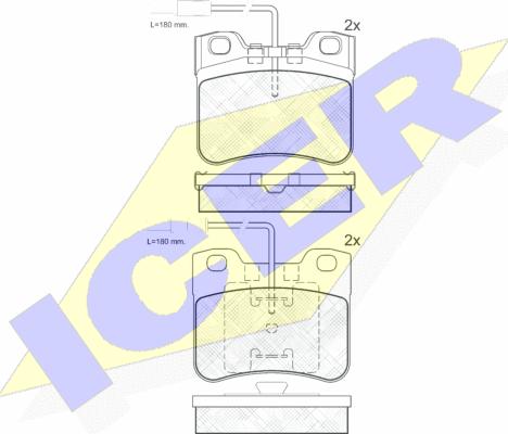 Icer 180788-203 - Kit de plaquettes de frein, frein à disque cwaw.fr