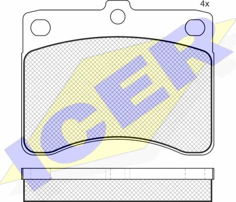 Icer 180725 - Kit de plaquettes de frein, frein à disque cwaw.fr