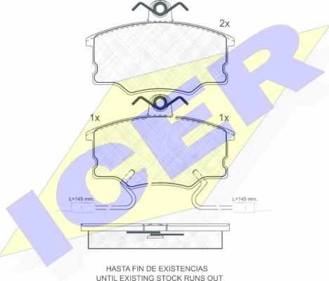 Icer 180726 - Kit de plaquettes de frein, frein à disque cwaw.fr