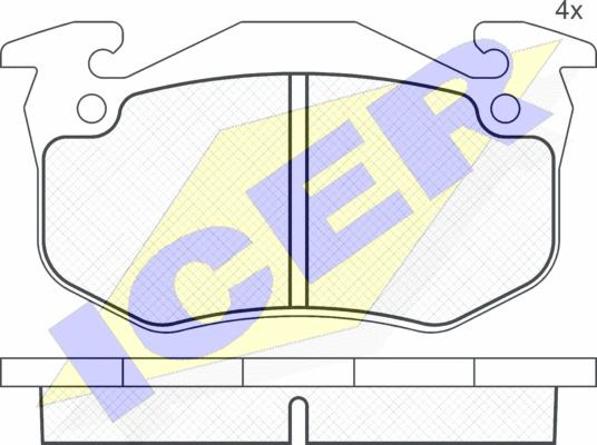 Icer 180723-204 - Kit de plaquettes de frein, frein à disque cwaw.fr