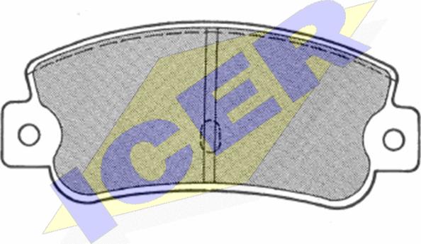 Icer 180727 - Kit de plaquettes de frein, frein à disque cwaw.fr