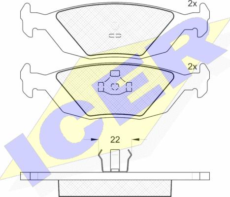 Icer 180775 - Kit de plaquettes de frein, frein à disque cwaw.fr