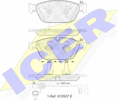 Icer 181994 - Kit de plaquettes de frein, frein à disque cwaw.fr