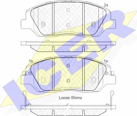 Icer 181997 - Kit de plaquettes de frein, frein à disque cwaw.fr