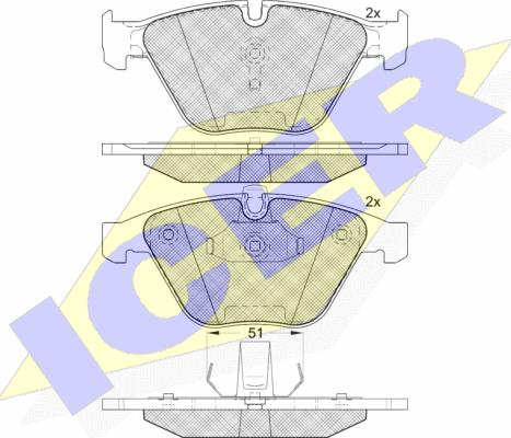 Icer 181940-203 - Kit de plaquettes de frein, frein à disque cwaw.fr