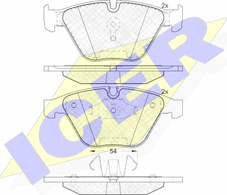 Icer 181940 - Kit de plaquettes de frein, frein à disque cwaw.fr