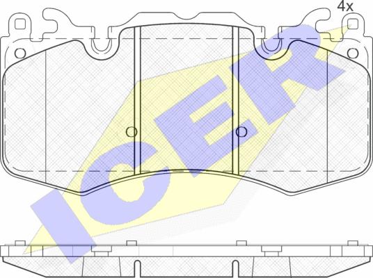 Icer 181956 - Kit de plaquettes de frein, frein à disque cwaw.fr