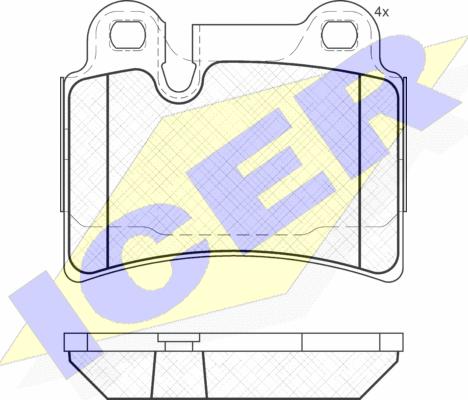 Icer 181951 - Kit de plaquettes de frein, frein à disque cwaw.fr