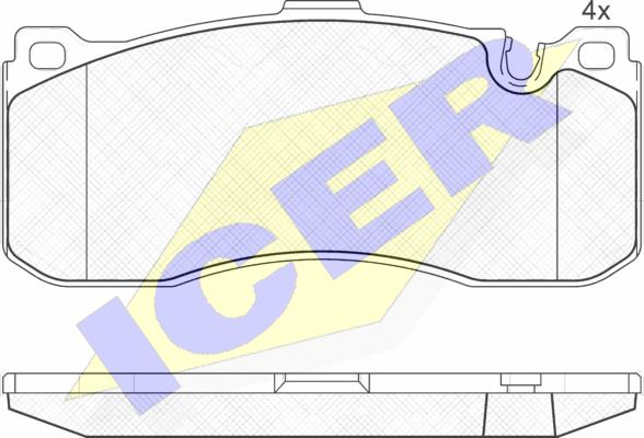 Icer 181964 - Kit de plaquettes de frein, frein à disque cwaw.fr