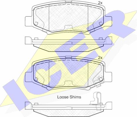 Icer 181909 - Kit de plaquettes de frein, frein à disque cwaw.fr