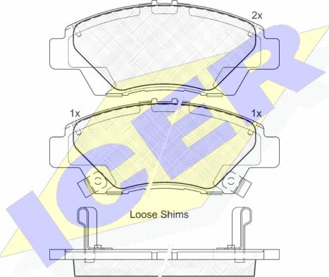 Icer 181906 - Kit de plaquettes de frein, frein à disque cwaw.fr