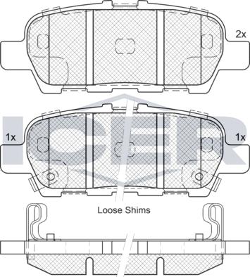 Icer 181901e2 - Kit de plaquettes de frein, frein à disque cwaw.fr