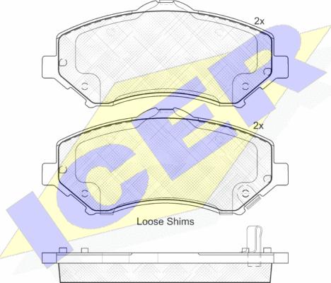 Icer 181908-201 - Kit de plaquettes de frein, frein à disque cwaw.fr