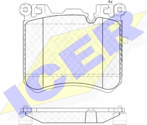 Icer 181984 - Kit de plaquettes de frein, frein à disque cwaw.fr