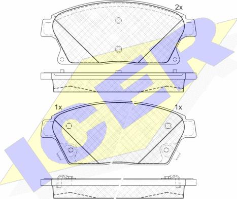 Icer 181939-202 - Kit de plaquettes de frein, frein à disque cwaw.fr