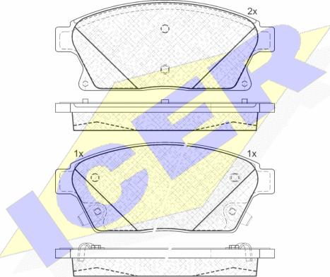 Icer 181939 - Kit de plaquettes de frein, frein à disque cwaw.fr