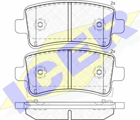 Icer 181929 - Kit de plaquettes de frein, frein à disque cwaw.fr