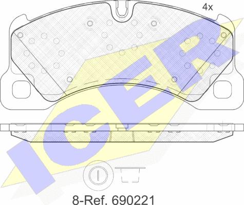 Icer 181921 - Kit de plaquettes de frein, frein à disque cwaw.fr