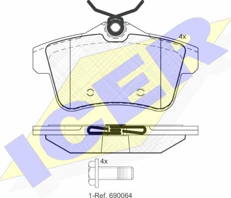 Icer 181928 - Kit de plaquettes de frein, frein à disque cwaw.fr