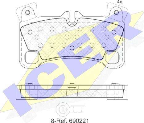 Icer 181922 - Kit de plaquettes de frein, frein à disque cwaw.fr