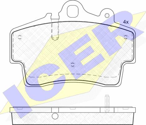 Icer 181978 - Kit de plaquettes de frein, frein à disque cwaw.fr