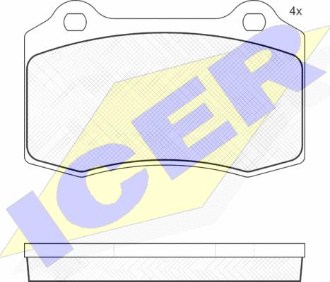 Icer 181447 - Kit de plaquettes de frein, frein à disque cwaw.fr