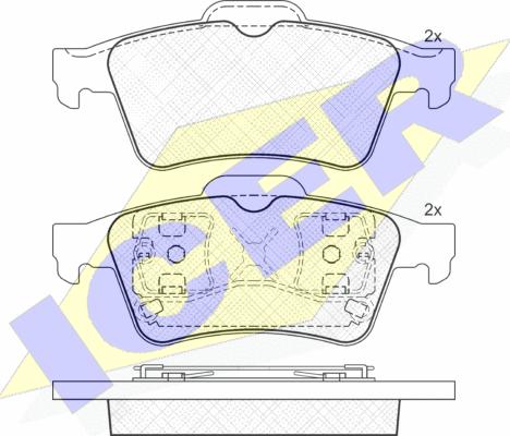 Icer 181433 - Kit de plaquettes de frein, frein à disque cwaw.fr