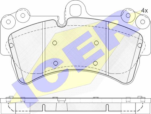 Icer 181595 - Kit de plaquettes de frein, frein à disque cwaw.fr