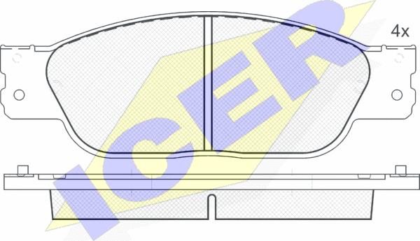 Icer 181545 - Kit de plaquettes de frein, frein à disque cwaw.fr