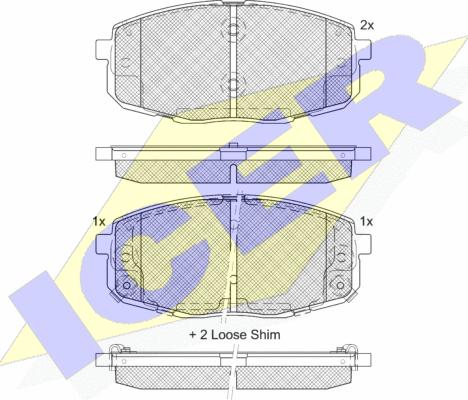 Icer 181540-207 - Kit de plaquettes de frein, frein à disque cwaw.fr