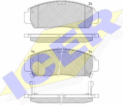 Icer 181543-203 - Kit de plaquettes de frein, frein à disque cwaw.fr