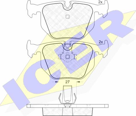 Icer 181552 - Kit de plaquettes de frein, frein à disque cwaw.fr