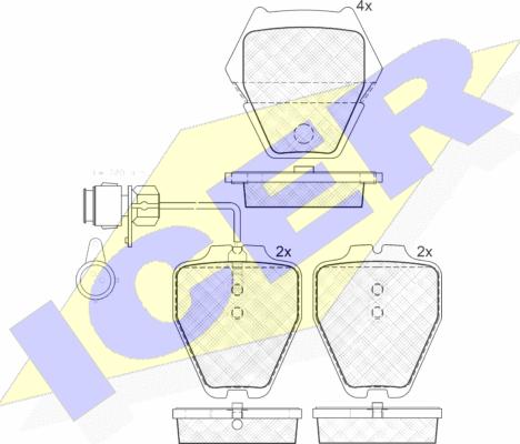 Icer 181565 - Kit de plaquettes de frein, frein à disque cwaw.fr