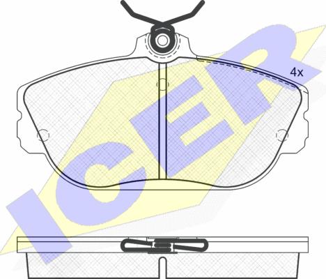 Icer 181506 - Kit de plaquettes de frein, frein à disque cwaw.fr