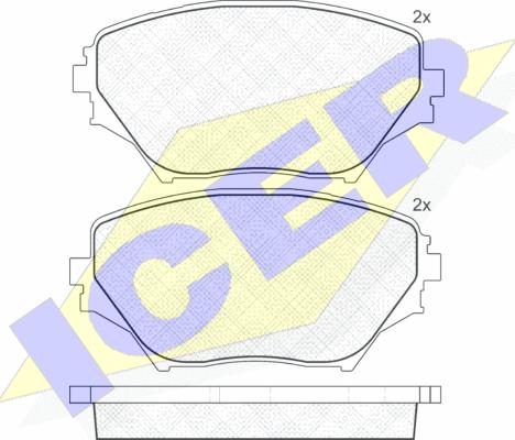 Icer 181519 - Kit de plaquettes de frein, frein à disque cwaw.fr